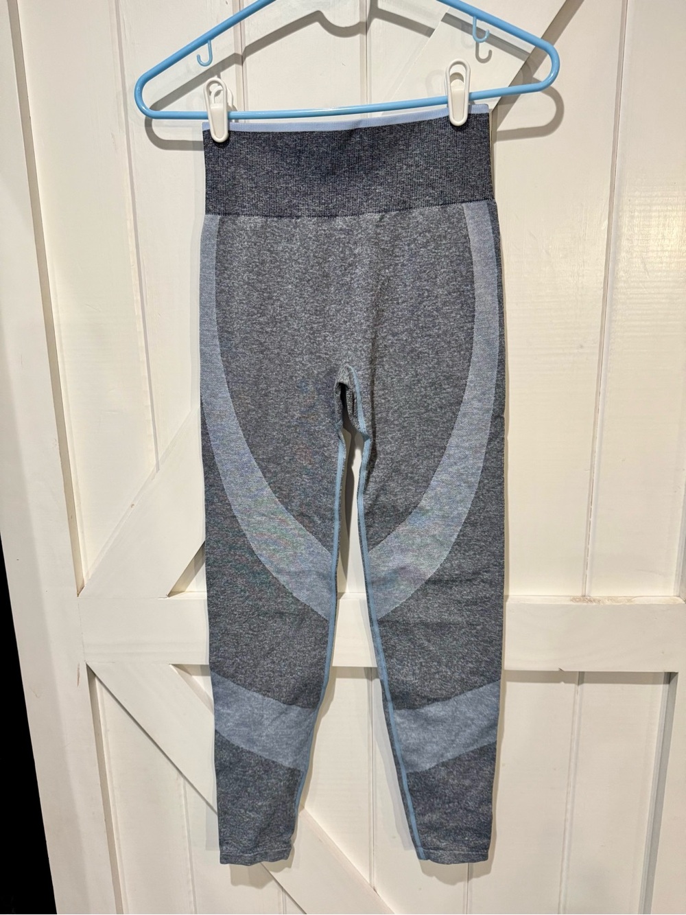 PINK Victoria’s Secret Seamless Leggings Gray Colorblock Activewear Size S